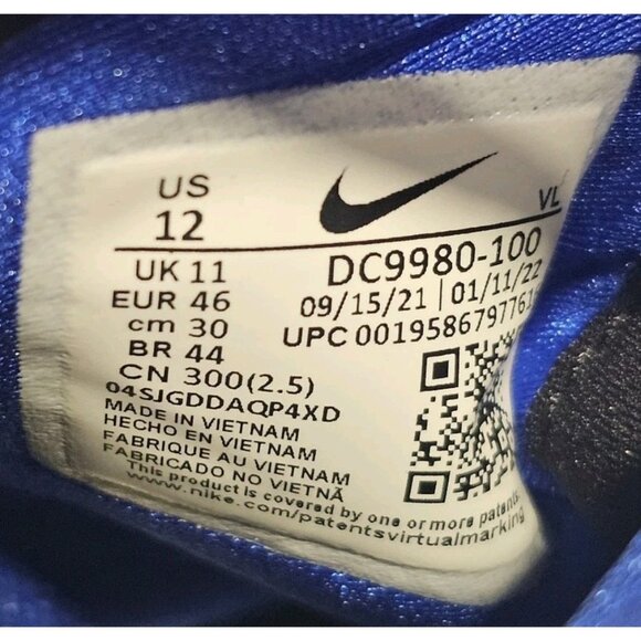 Nike Air Max Griffey 1 Jackie Robinson Baseball Cleats DC9980-100 - Men\'s Sz 12 main image 10